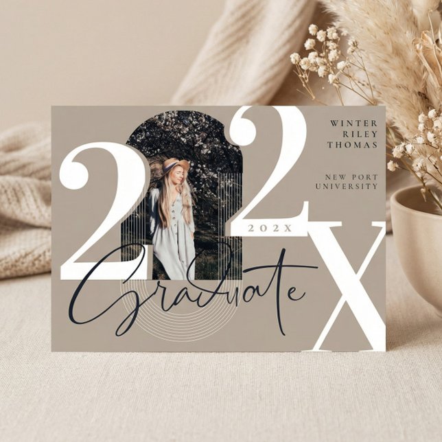 Minimal Modern Arch Photo Graduation Announcement (Minimal Modern Arch Photo Graduation Announcement)
