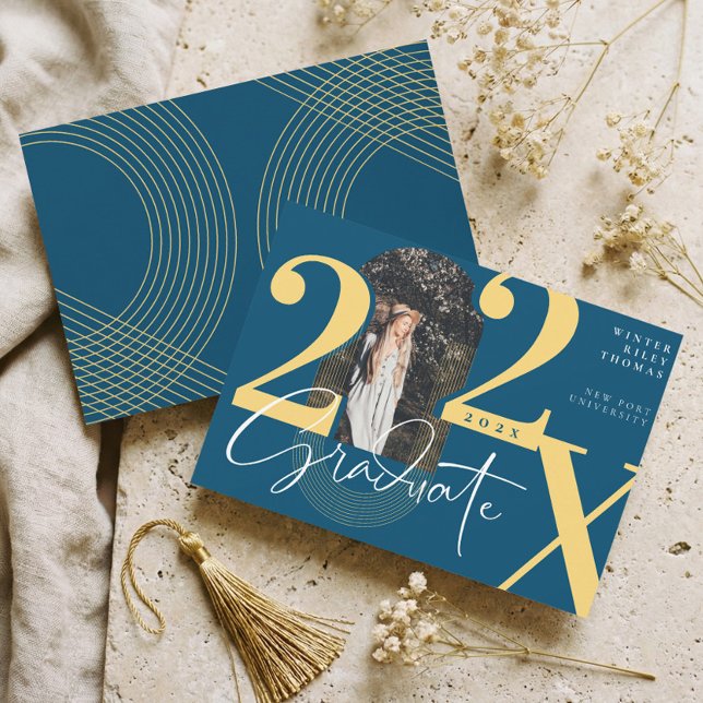 Minimal Modern Arch Photo Graduation Announcement (Minimal Modern Arch Photo Graduation Announcement)