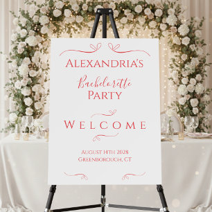 Minimal Modern Bachelorette Party Welcome Sign