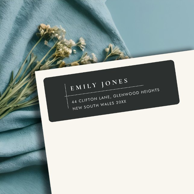 MINIMAL MODERN BLACK AND WHITE TYPOGRAPHY ADDRESS LABEL (Creator Uploaded)