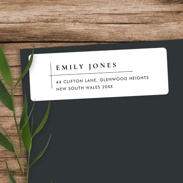 MINIMAL MODERN BLACK AND WHITE TYPOGRAPHY ADDRESS LABEL (Creator Uploaded)
