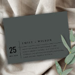 MINIMAL MODERN BLACK ON BLACK TYPOGRAPHY WEDDING INVITATION<br><div class="desc">A perfect wedding collection for those looking for a tastefully done; modern, Scandinavian bold minimal theme. Personalise it with your name, your wedding date, and be sure to include a special message. Lots of designs to choose from and lots of items to coordinate with. Available in 4 background colors- black,...</div>