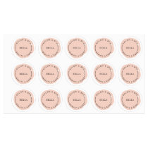 Minimal Modern Blush Salon and Spa Labels