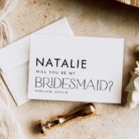 Minimal Modern Bridesmaid Proposal Card
