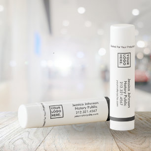 Minimal Modern Business Logo Customer Gift Notary  Lip Balm