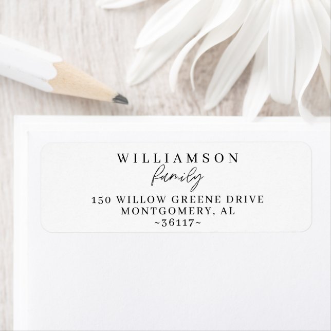 Minimal Modern Calligraphy Script Personalized Label (Insitu)