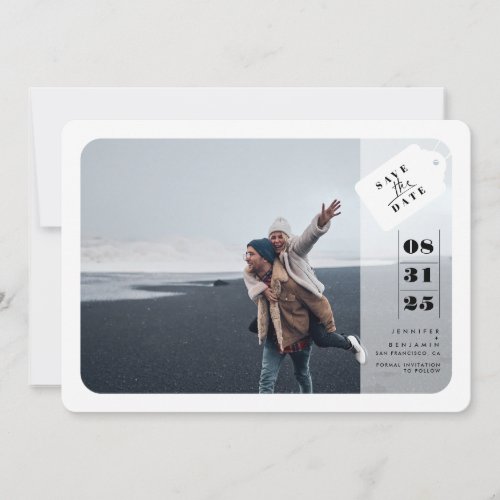Minimal Modern Casual Save the Date Photo
