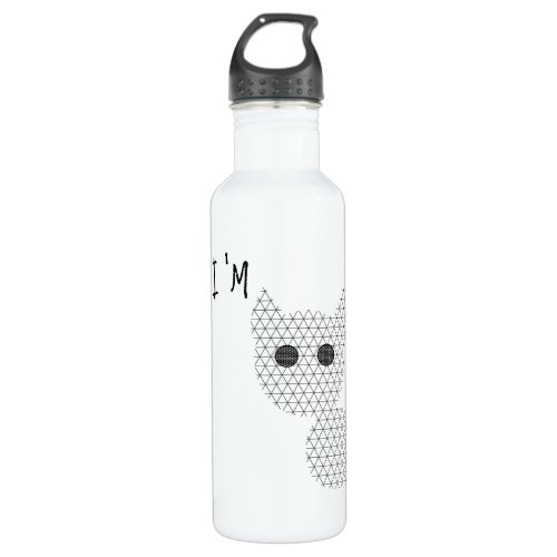 minimal modern cat design water bottle