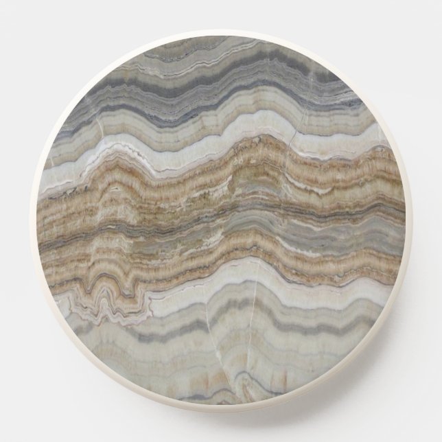 minimal modern chic scandinavian brown grey marble PopSocket (Popsocket)