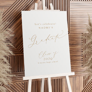 Minimal Modern Chic Script Graduation Welcome Sign