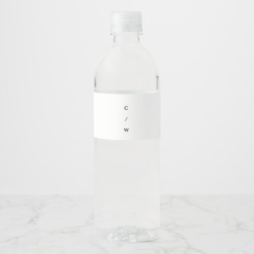 Minimal Modern Chic Typography Photo Wedding Water Bottle Label