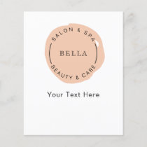 Minimal Modern Coral Salon and Spa Business Flyers