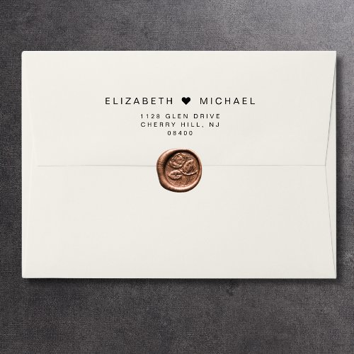 Minimal Modern Cream Wedding Invitation Envelope