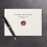 Minimal Modern Cream Wedding Invitation Envelope<br><div class="desc">Chic and minimal light cream envelope for your wedding invitations,  save the dates,  thank you cards,  engagement announcement,  thank you cards and other correspondence. Personalize with your first names joined together by a heart and your return address in simple modern typography.</div>