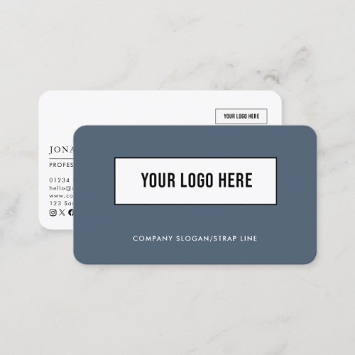 Minimal Modern Custom Logo Business Card