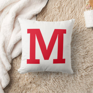 Minimal Modern Custom Name Large Initial   Throw Pillow