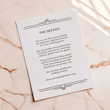Minimal Modern Deco | Wedding Details