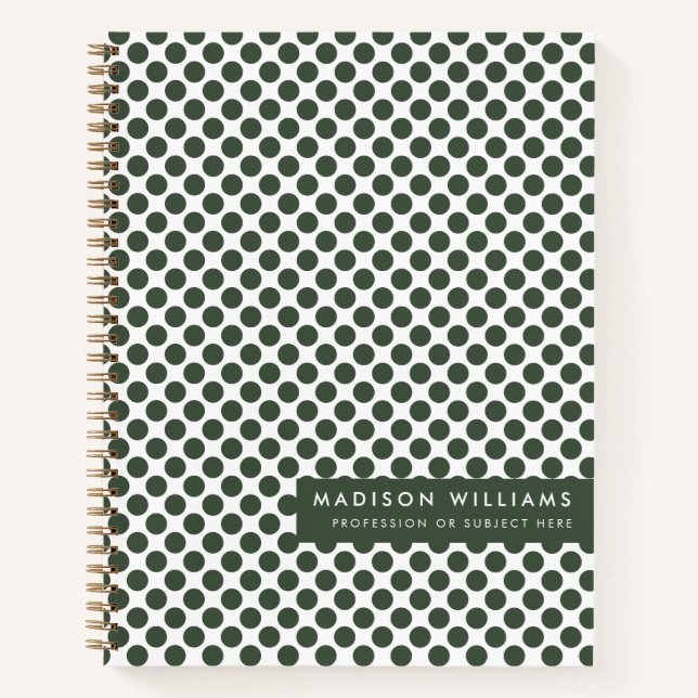 Minimal Modern Dot  Notebook (Front)