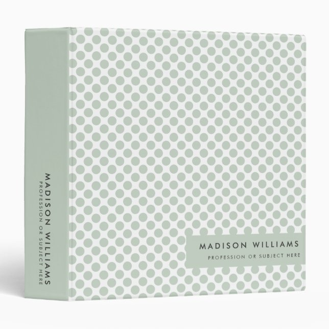 Minimal Modern Dot Professional 3 Ring Binder (Front/Spine)