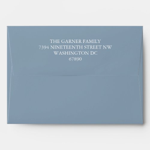 Minimal Modern Dusty Blue Matching Bat Mitzvah   Envelope