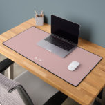 Minimal Modern Dusty Rose Monogram Initials Office Desk Mat<br><div class="desc">Create your own custom desk mat for your office featuring minimalist design and modern personalized monogram initials.</div>