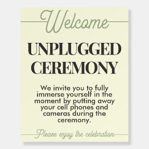 Minimal Modern Editable Unplugged Wedding Sign