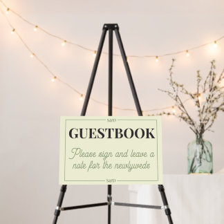Minimal Modern Editable Wedding Guestbook Sign