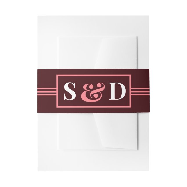 Minimal Modern Editable Wedding Invitation Belly Band (Front Example)