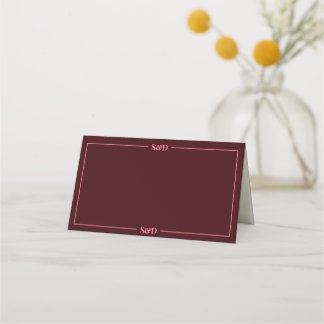 Minimal Modern Editable Wedding Place Card