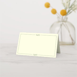 Minimal Modern Editable Wedding Place Card
