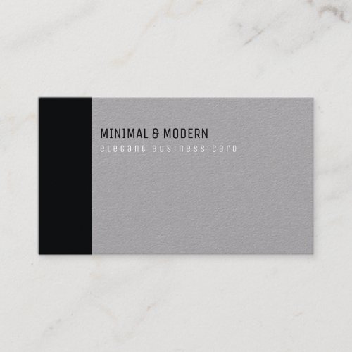 minimal  modern elegant blackgray business card