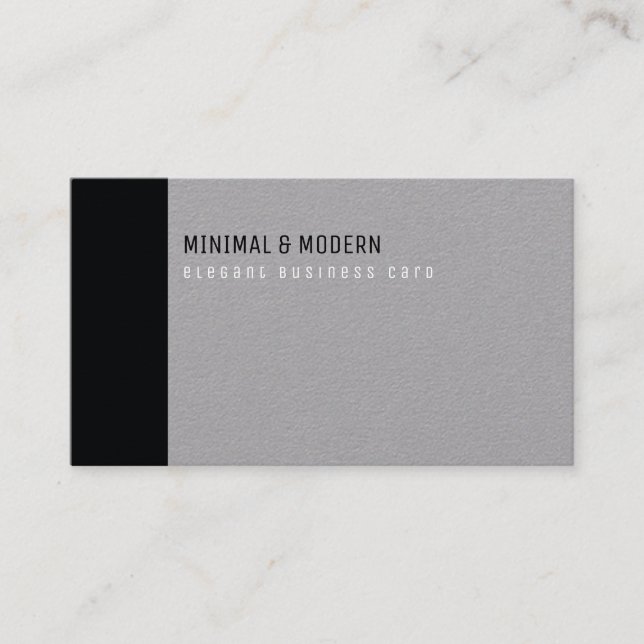 minimal & modern elegant black/gray business card (Front)