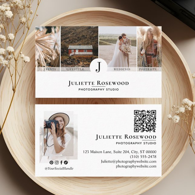 Minimal Modern Elegant Photographer Photo Gallery Business Card (Minimal Modern Elegant Photographer Photo Gallery Business Card)