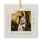 Minimal Modern Engaged & Merry 2 Photo Engagement