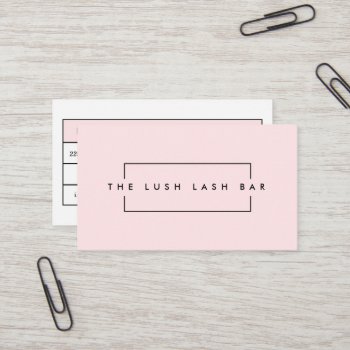 Minimal Modern Eyelash & Brows Business Business Card by fancypaperie at Zazzle
