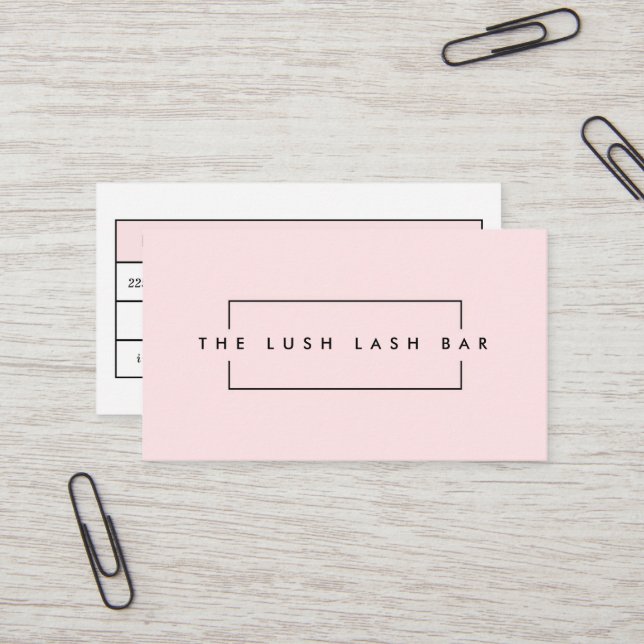 Minimal Modern Eyelash & Brows Business Business Card (Front/Back In Situ)