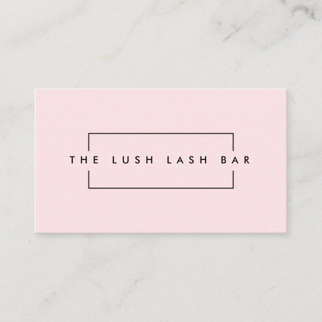 Minimal Modern Eyelash & Brows Business Card (Front)