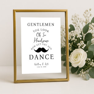 Minimal modern Gentlemen Bathroom Sign Wedding
