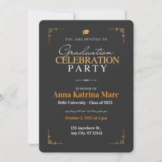 Minimal & Modern "Grad in Style Invitation