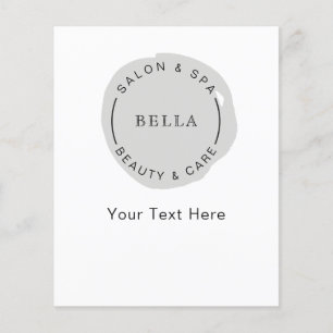 Minimal Modern Gray Salon and Spa Business Flyers