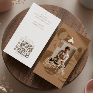 Minimal Modern hand Made Artistic Pottery Photo  Business Card