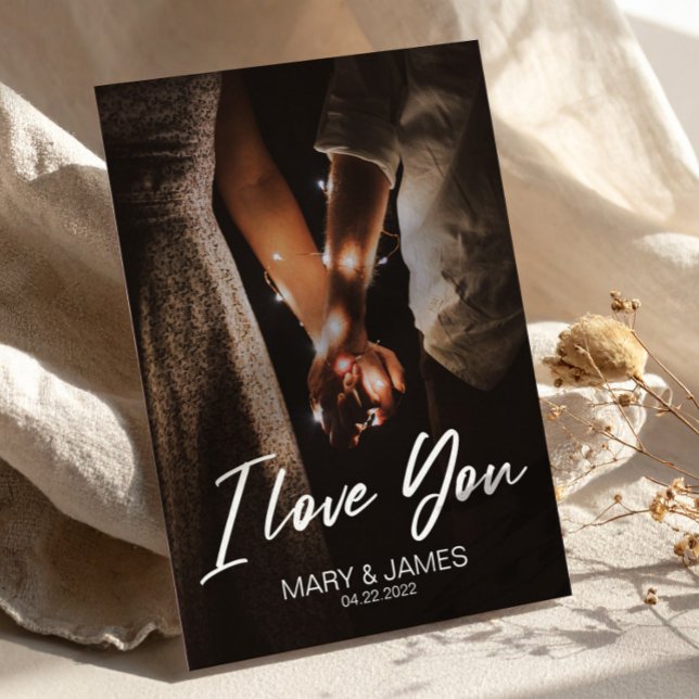 Minimal Modern I Love You Photo Insert Postcard (Minimal Modern I Love You Photo Insert Postcard)