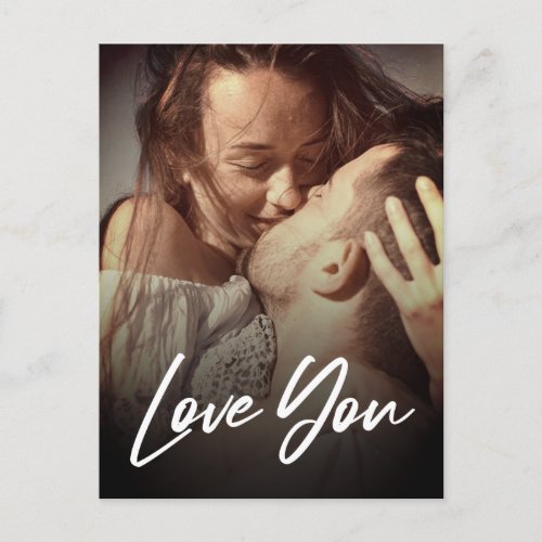 Minimal Modern I Love You Photo Replace Insert Postcard