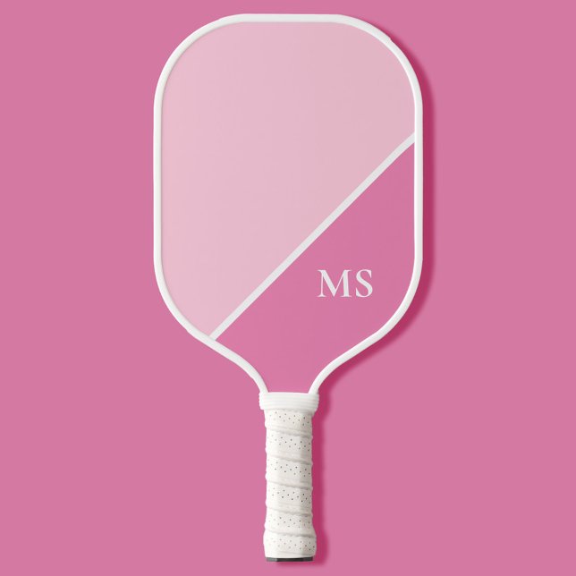Minimal Modern Initials Monogram Pickleball Paddle (Creator Uploaded)