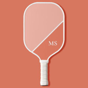 Minimal Modern Initials Monogram Pickleball Paddle