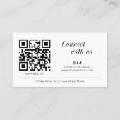 Minimal Modern Let's Connect QR Code Social Media Business Card | Zazzle