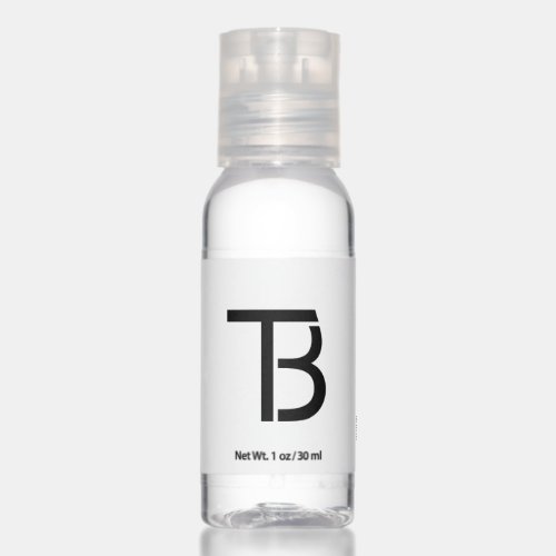 Minimal Modern Logo Black and White Business Hand Sanitizer