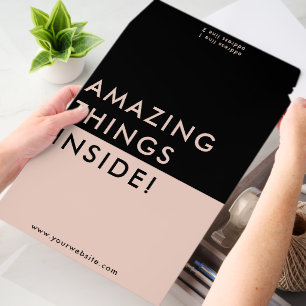 Minimal Modern Luxury Blush Pink Black Amazing Envelope Mailers