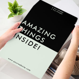 Minimal Modern Luxury Light Green Black Amazing Envelope Mailers