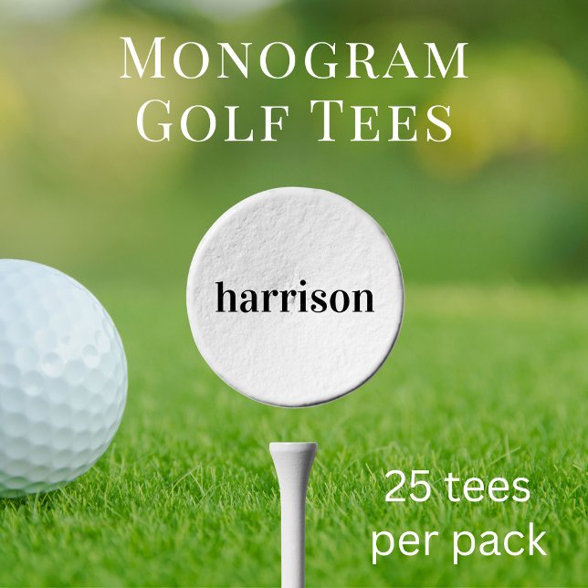 Minimal Modern Monogram Golf Tees (Creator Uploaded)